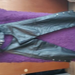 Leather chaps X element size 32 black